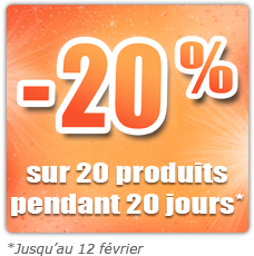 -20 % sur 20 produits pendant 20 jours