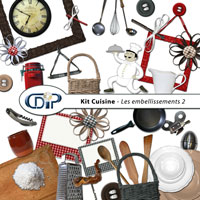 Embellissements du kit de scrapbooking