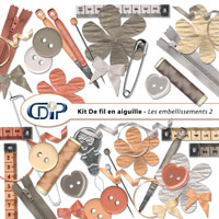 Embellissements du kit de scrapbooking
