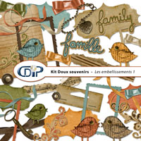 Embellissements du kit digital