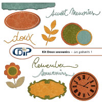 Gabarits du kit de scrapbooking