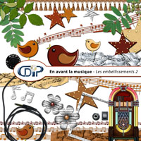 Embellissements du kit de scrapbooking