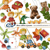 Embellissements du kit de scrapbooking