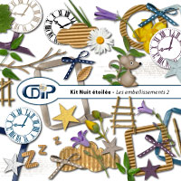 Embellissements du kit de scrapbooking