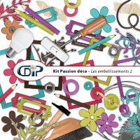 Embellissements du kit de scrapbooking