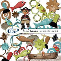 Embellissements du kit de scrapbooking