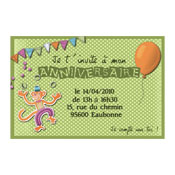 carton d'invitation à un anniversaire