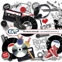 Embellissements du kit de scrapbooking