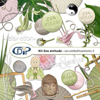 Embellissements du kit de scrapbooking