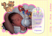 Faire part de naissance (interieur)