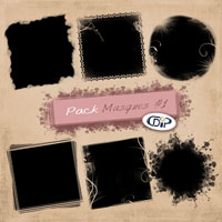 Masques du pack de scrapbooking