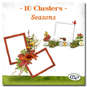 Seasons mini pack of cluster frames